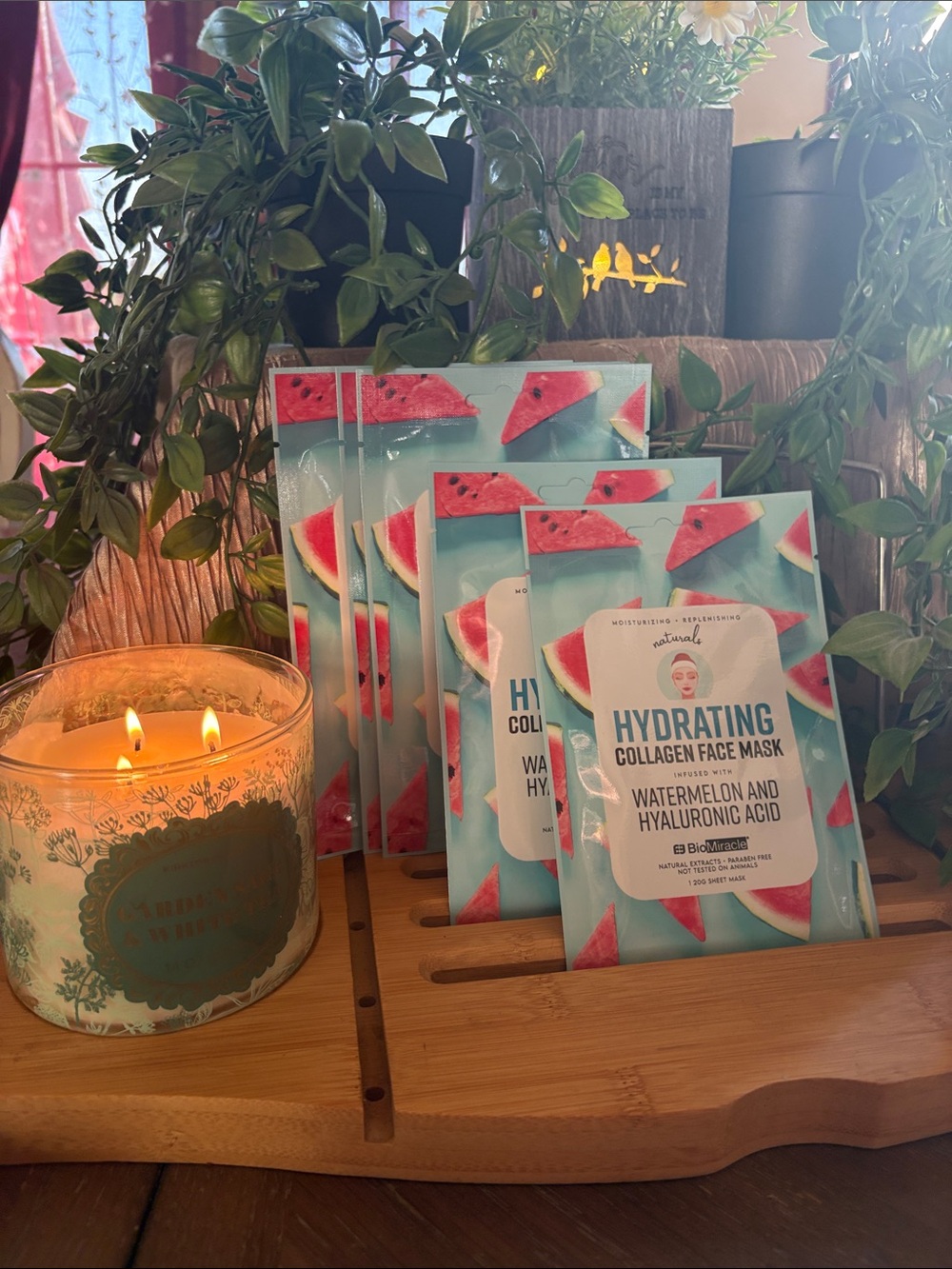 Biomiracle Hydrating Collagen Face Mask - Watermelon & Hyaluronic Acid 3/$20